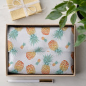 Goldenes Ananas-Muster | Tropisches Obst Seidenpapier (Geschenk)