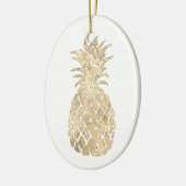 goldenes Ananassdesign Keramikornament (Links)