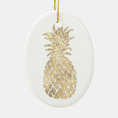 goldenes Ananassdesign Keramikornament (Hinten)