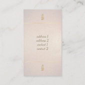 goldenes Ananassdesign Visitenkarte (Rückseite)