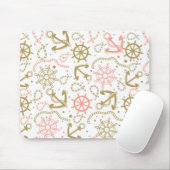 Goldenes Anker-Muster Mousepad (Mit Mouse)