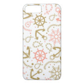 Goldenes Ankermuster Case-Mate iPhone Hülle (Rückseite)