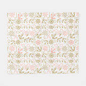 Goldenes Ankermuster Fleecedecke (Vorderseite (Horizontal))