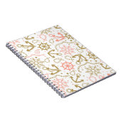 Goldenes Ankermuster Notizblock (Rechte Seite)