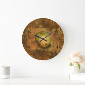 Goldenes Apple botanisch Große Wanduhr (Zuhause)