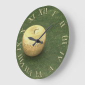 Goldenes Apple Große Wanduhr (Winkel)