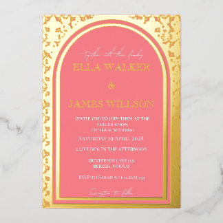 Goldenes Arch Regal Blush Pink (Solid) Folieneinladung