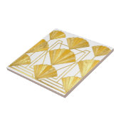 Goldenes Art Deco Fächer-Muster Fliese (Seite)