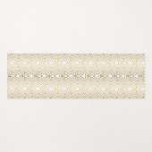 Goldenes Art-Deco-Muster auf weiß Yogamatte (Vorderseite (Horizontal))
