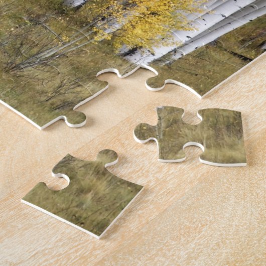 Goldenes Aspen-Baum-Puzzlespiel Puzzle (Seite)