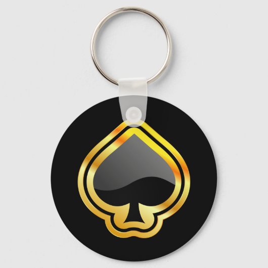 Goldenes Ass Schlüsselanhänger (Vorderseite)