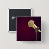 Goldenes Audio-Mikrofon Button (Vorne & Hinten)