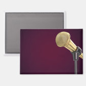 Goldenes Audio-Mikrofon Magnet (Vorderseite/Rückseite)