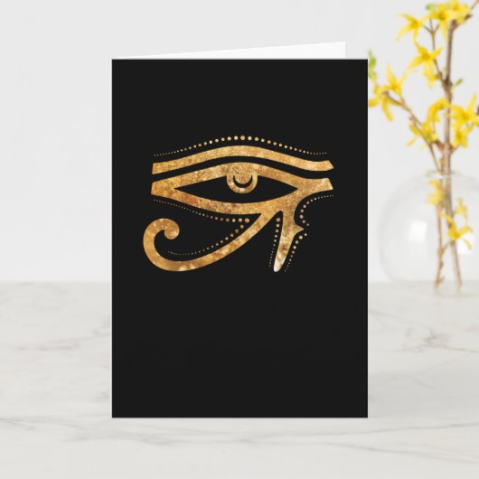 Goldenes Auge des Ägyptischen Hieroglyph Karte (Gelbe Blume)