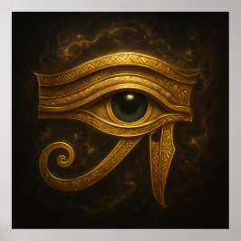 Goldenes Auge des ägyptischen Horus Poster
