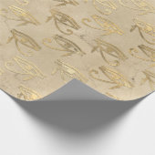 Goldenes Auge des Horusmusters Geschenkpapier (Ecke)