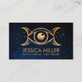 Goldenes Auge - Triple Moon Business Card Visitenkarte (Vorderseite)