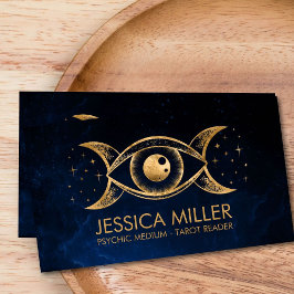 Goldenes Auge - Triple Moon Business Card Visitenkarte