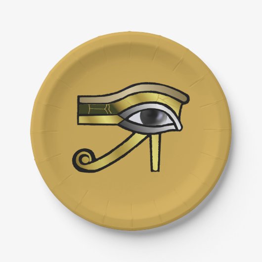 Goldenes Auge von Horus Pappteller (Vorderseite)
