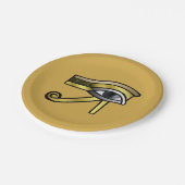 Goldenes Auge von Horus Pappteller (Schrägansicht)