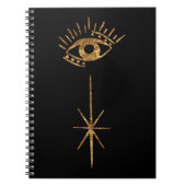 Goldenes AugenNotebook | Mystical Eye Journal Notizblock (Vorderseite)