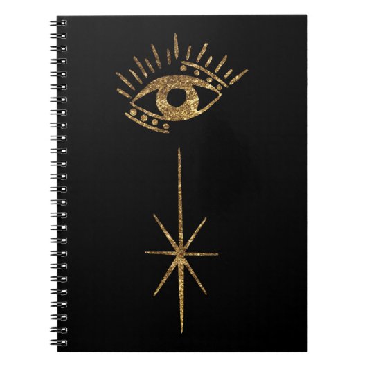 Goldenes AugenNotebook | Mystical Eye Journal Notizblock (Vorderseite)