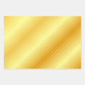 Goldenes Aussehen Elegantes modernes Glossy Templa Geschenkpapier Set (Vorderseite 2)