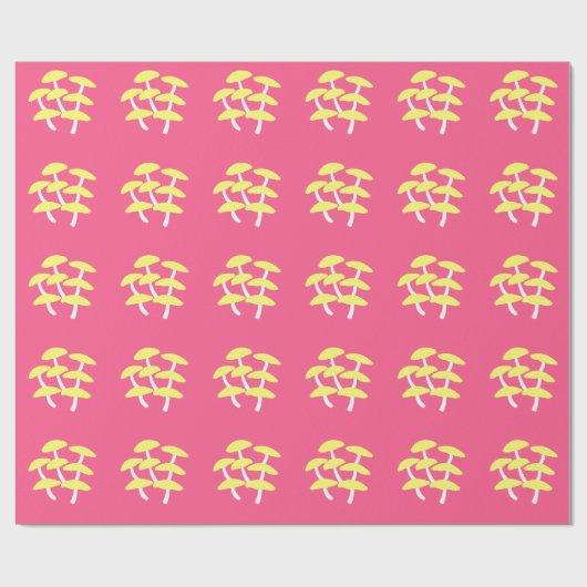 Goldenes Austernpilz-Geschenkpapier Geschenkpapier (Flach)