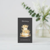 Goldenes Bäckerchen Drei-Stufen-Kuchen Visitenkarte (Stehend Vorderseite)