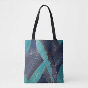 Goldenes Bananenblatt: Luxus-Muster. Tasche