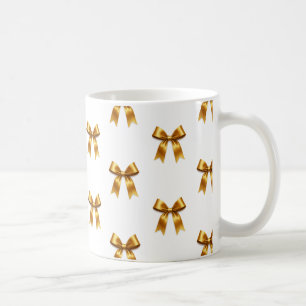 Goldenes Bandmuster — Elegante Minimalluxus Kaffeetasse