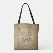 Goldenes Barock auf Schmutzhintergrund Tasche (Rückseite)