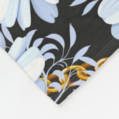 Goldenes Barock: Blumenkettentextur Fleecedecke (Ecke)