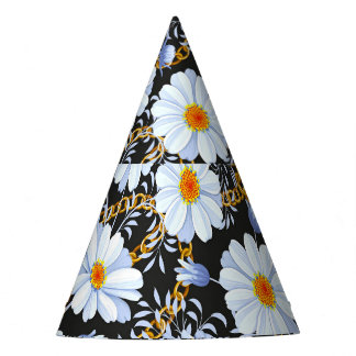 Goldenes Barock: Blumenkettentextur Partyhütchen