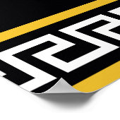 Goldenes Barock: Griechische schwarze Grenze Poster (Ecke)