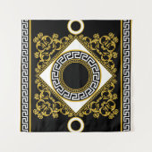 Goldenes Barock: Griechische schwarze Grenze Wandteppich (Vorderseite (Horizontal))