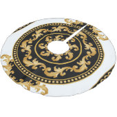 Goldenes Barock, Ketten, schwarze Dekoration Polyester Weihnachtsbaumdecke (Schrägansicht)