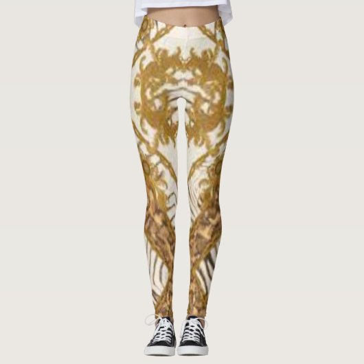 Goldenes Barock Leggings (Vorderseite)