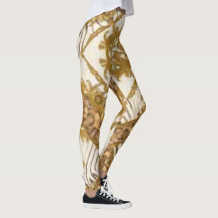 Goldenes Barock Leggings