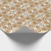 Goldenes Barock: Luxuriöses Ornament Design. Geschenkpapier (Ecke)