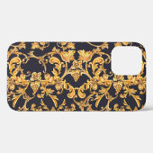 Goldenes Barock, Muster mit Blättern. Case-Mate iPhone Hülle (Rückseite (Horizontal))