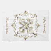Goldenes Barock. Name Geschirrtuch (Horizontal)