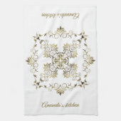 Goldenes Barock. Name Geschirrtuch (Vertikal)