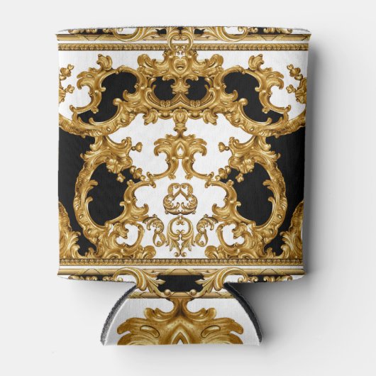 Goldenes Barock: Opulentes Zierdesign. Dosenkühler (Vorderseite)