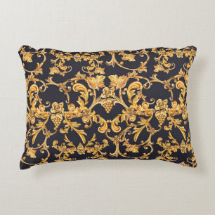 Goldenes Barock, Scroll Verlasse Muster. Dekokissen