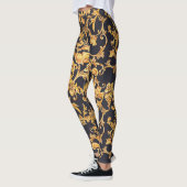 Goldenes Barock, Scroll Verlasse Muster. Leggings (Links)