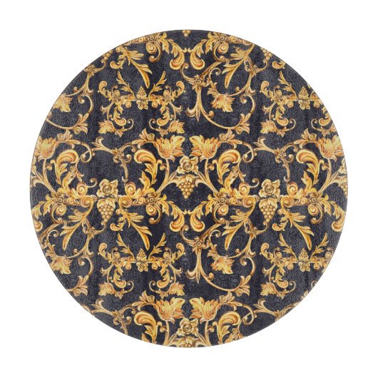 Goldenes Barock, Scroll Verlasse Muster. Schneidebrett (Vorderseite)