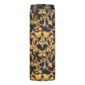 Goldenes Barock, Scroll Verlasse Muster. Thermosbecher (Rückseite)