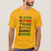 Goldenes basisches T-Shirt (Vorderseite)