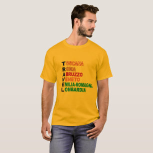 Goldenes basisches T-Shirt TRAVEL ITALIEN